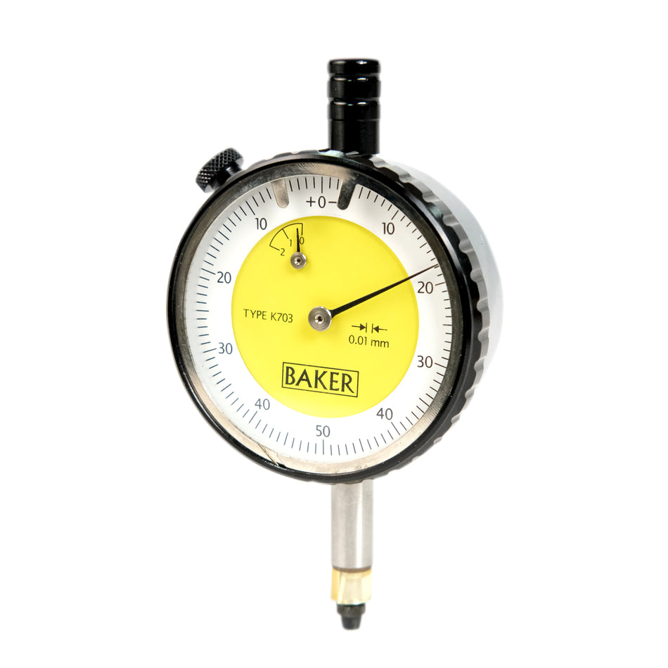 Baker K703 Dial Bore Gauge, Range 18-50 mm, Reading 0.01mm, Depth 110mm, Graduation 0.50-0