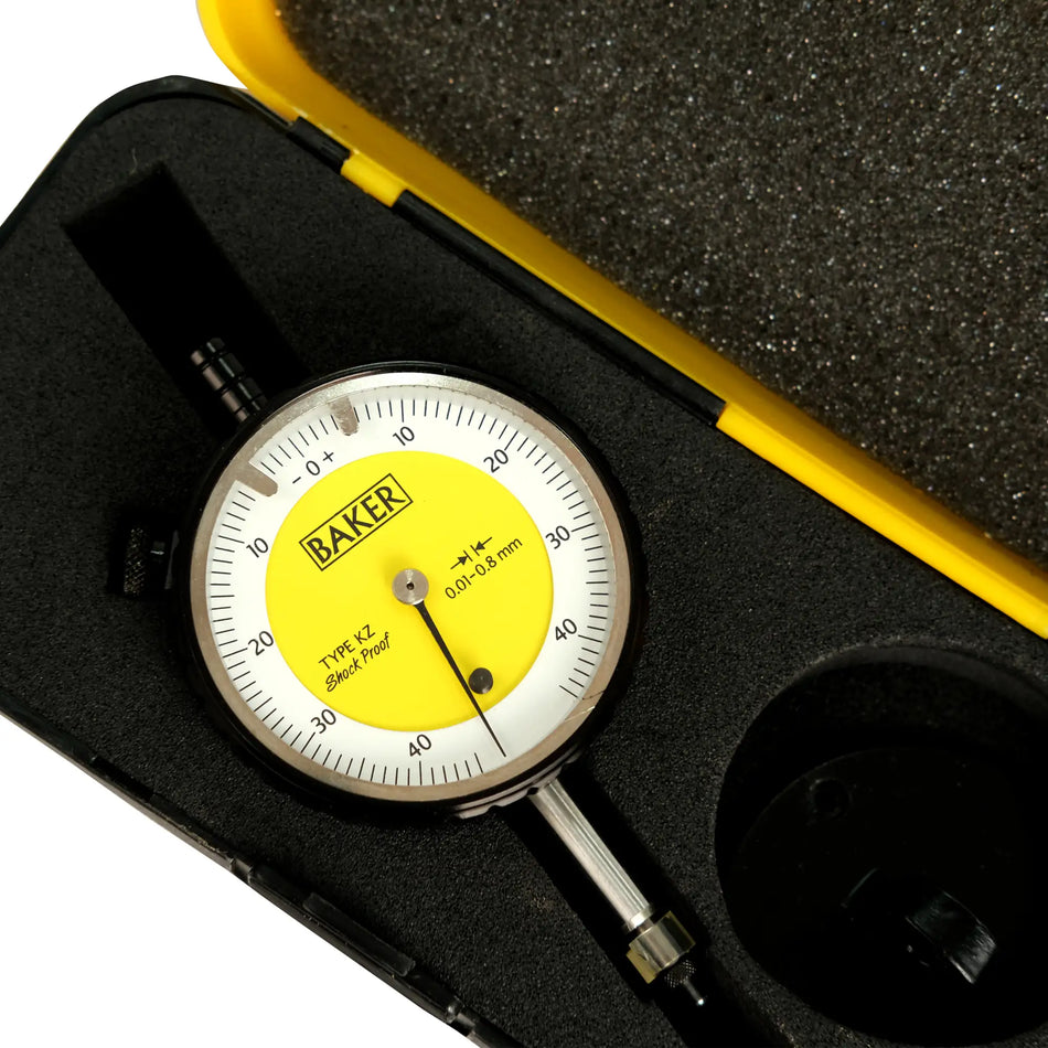 Baker KZ Plunger Type Dial Gauge, Reading 0.01mm, Range 0.8mm, Graduation 40-0-40