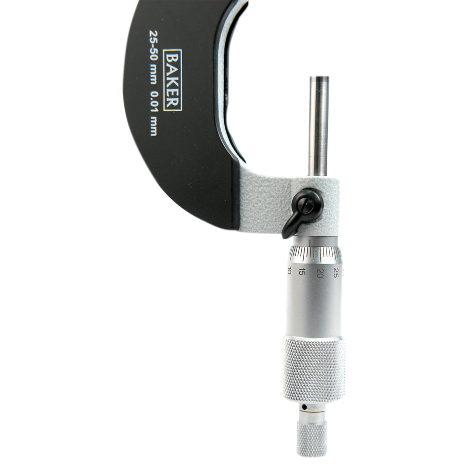 Baker MMC50 Outside Micrometer, Range 25-50 mm, Reading 0.01 mm