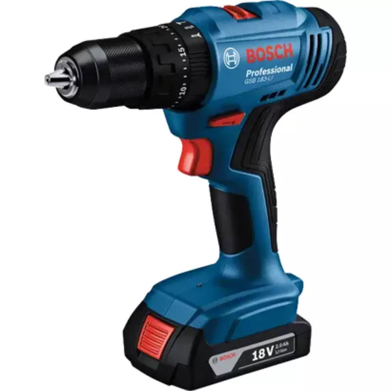 BOSCH -1.5-13 mm Chuck Size 18 V 374-1815 RPM Cordless Impact Drill, 06019K91F1 (Wth Battery)-06019K91F1