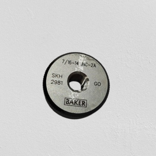 Baker 7/16" UNC TPI 14 Unified Thread Ring Gauge