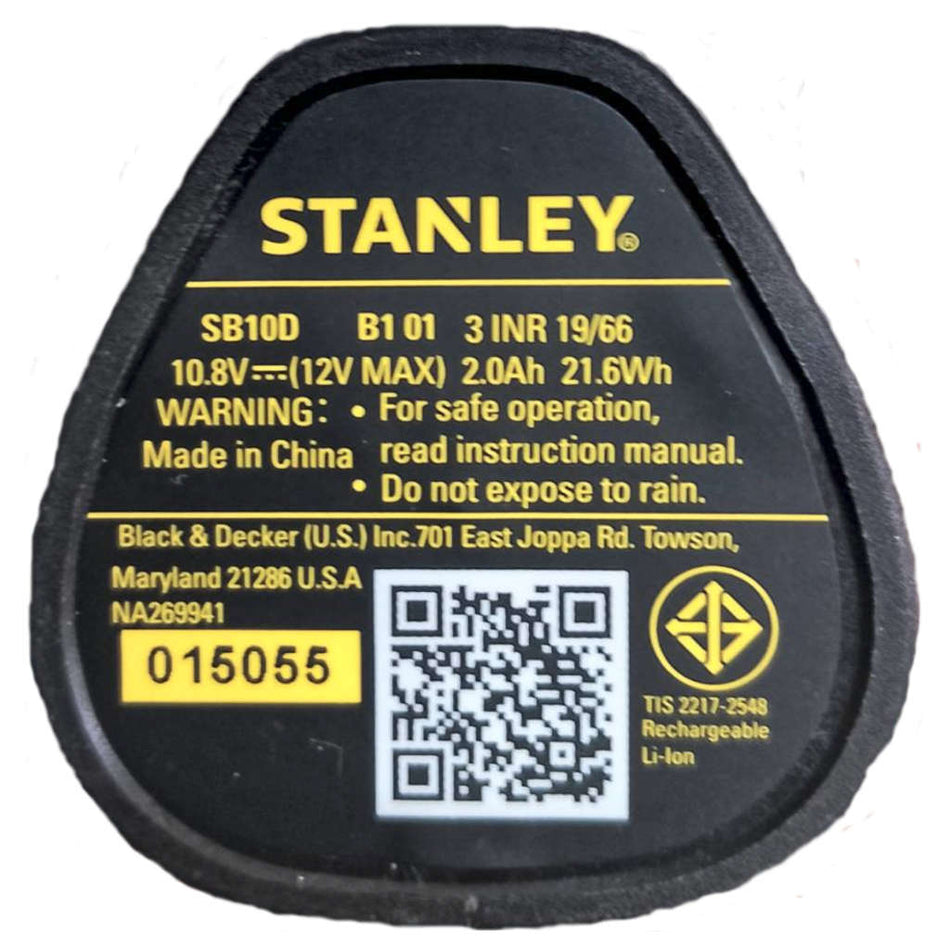 Stanley -SB10D-B1- 12V New Battery