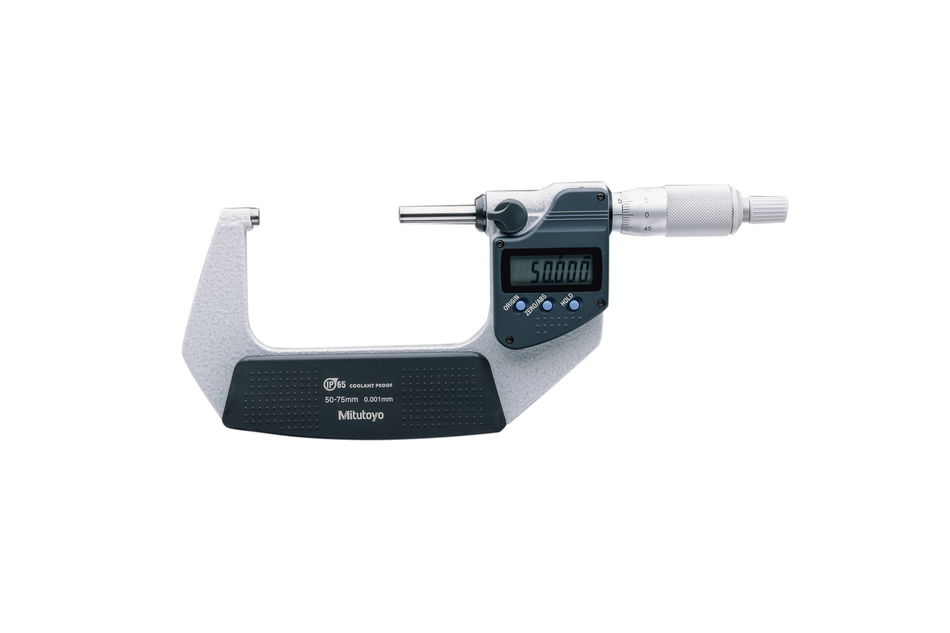 Mitutoyo 293-242-30 Digimatic Outside Micrometer, Range 50-75mm, Resolution 0.001mm