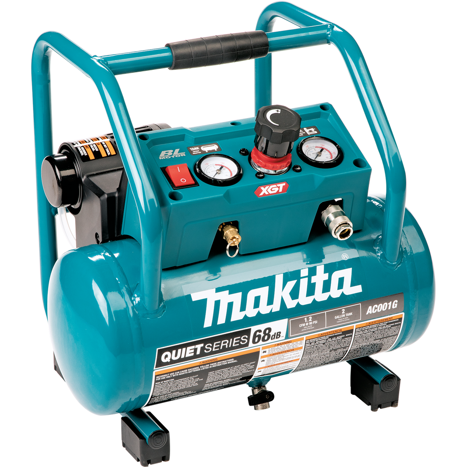 Makita AC001GZ Brushless Cordless 2 Gallon Quiet Series Compressor, Tool Only