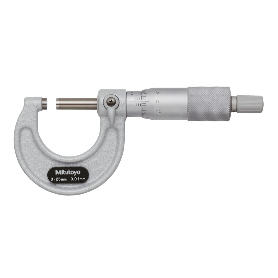 Mitutoyo 103-137 Outside Micrometer, Range 0-25 mm
