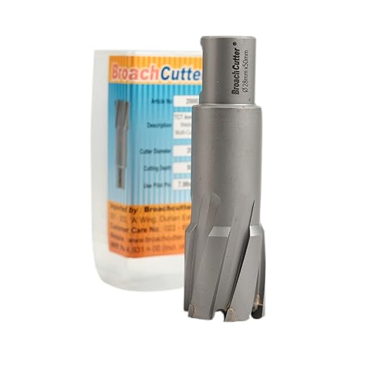 Broach Cutter tool with packaging on a white background
