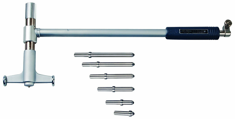 Mitutoyo 511-705 Bore Gage without Indicator, 160-250mm Range, 8mm Gage Stem Diameter