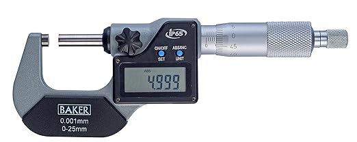 Baker DMM25 Digital Outside Micrometer Range 0-25 mm