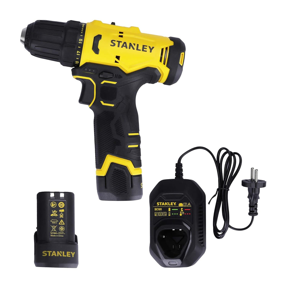 STANLEY - SCD10D2K-IN - (12 V) Brushed Hammer Drill Driver