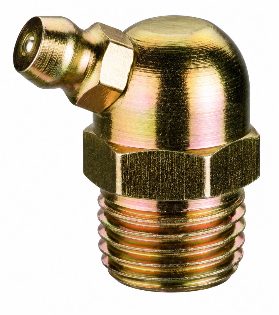 GROZ 1/8" x 28 BSPT Taper Thread Grease Fitting, GFT/R/1-8/28/45L