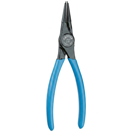 Pair of pliers with blue handles on a white background