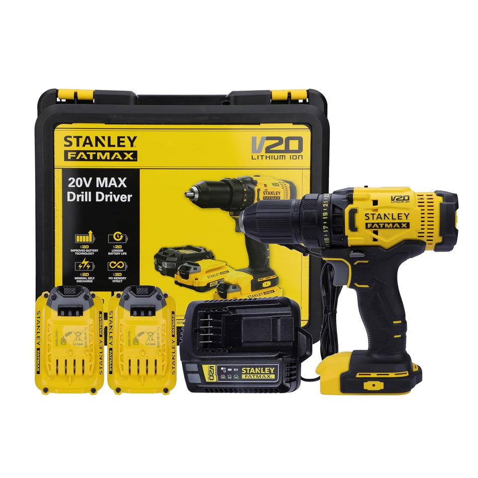 STANLEY - SCD700D2K - Cordless Brushed Drill Machine Driver