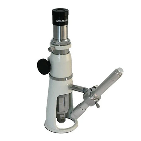 Microscope on a white background
