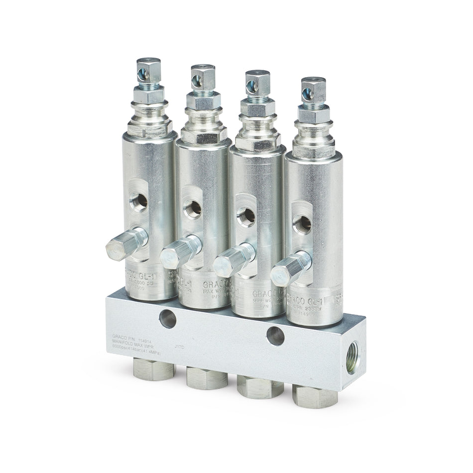 Graco GL-1™ Grease Injectors – 4 Injectors and Manifold, 114904