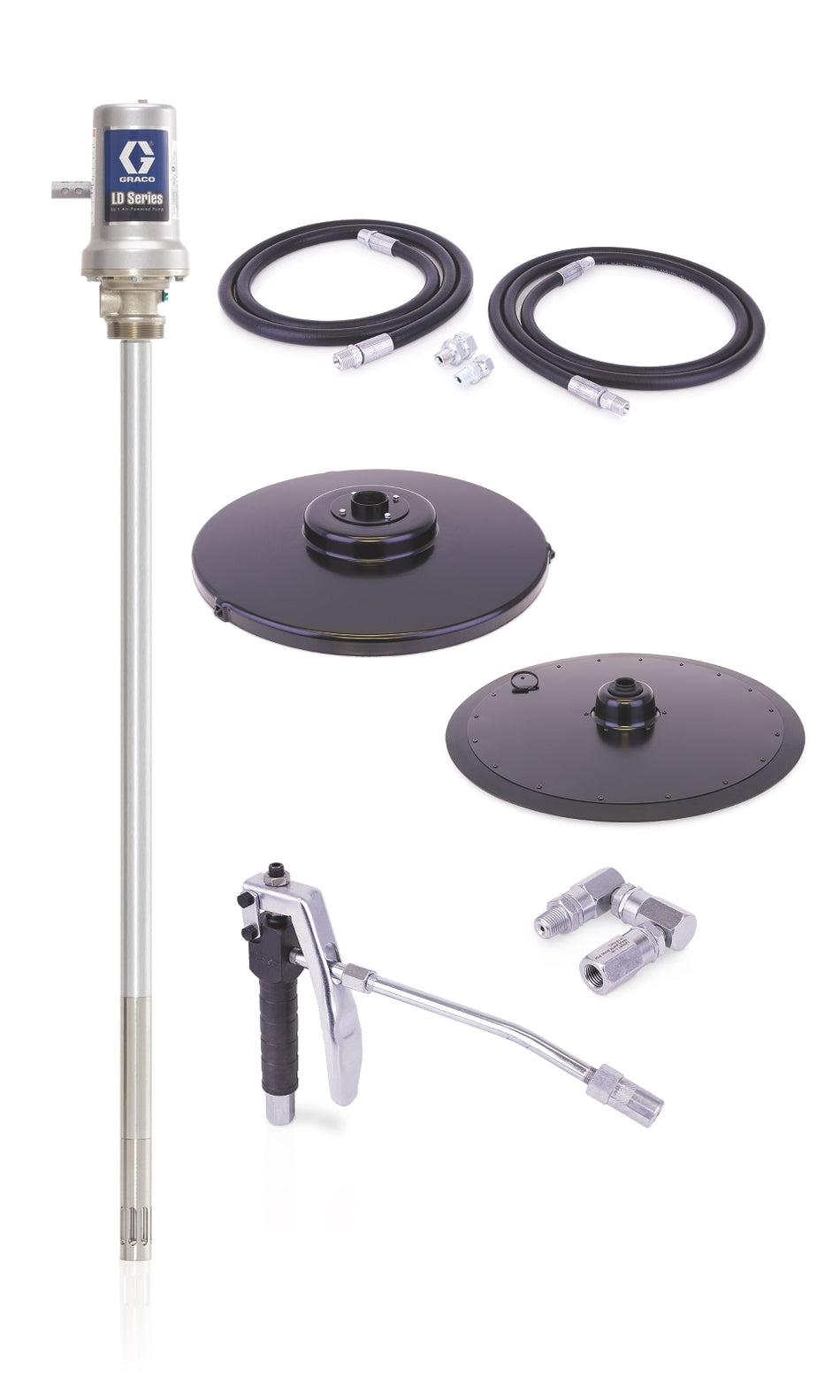 Graco LD Series 50:1 180 kg (400 lb.) Grease Pump – Stationary Package, 24J042
