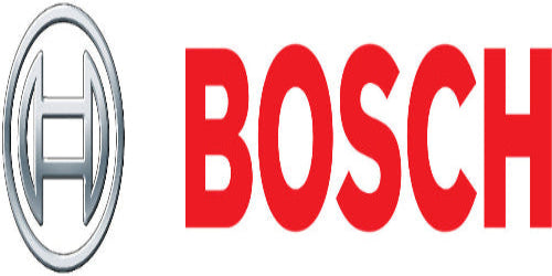 Bosch logo with red text and silver circular emblem on a white background