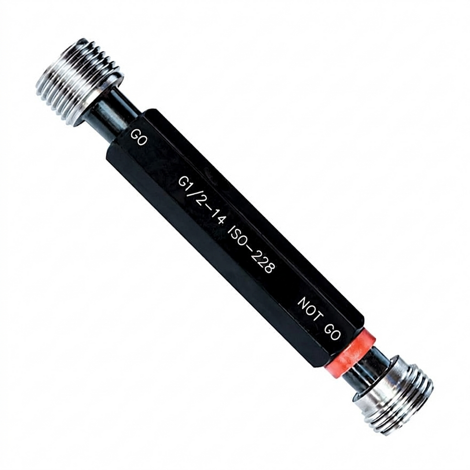 Baker 1/2" BSP TPI 14 ISO Parallel Go and No-Go Thread Plug Gauge
