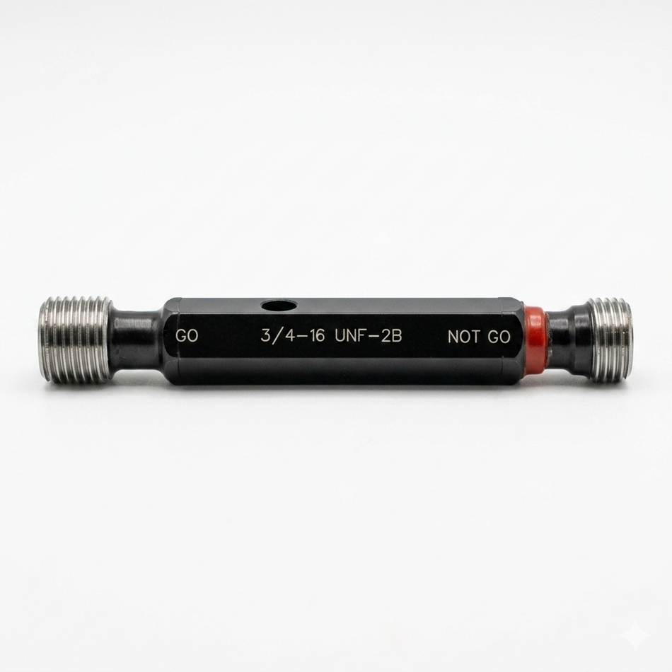 Baker 3/4" UNF TPI 16 Unified Go and No-Go Thread Plug Gauge