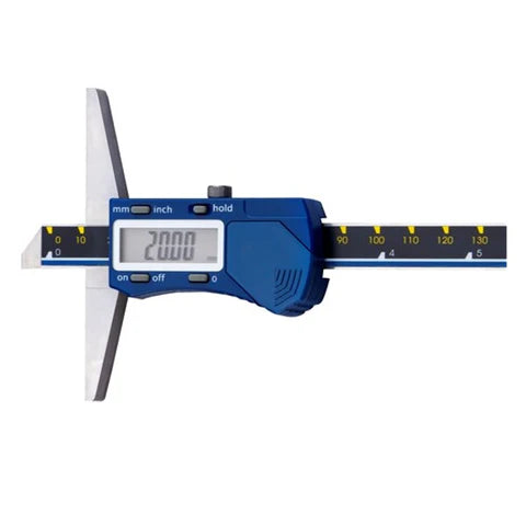 Digital vernier caliper on a white background