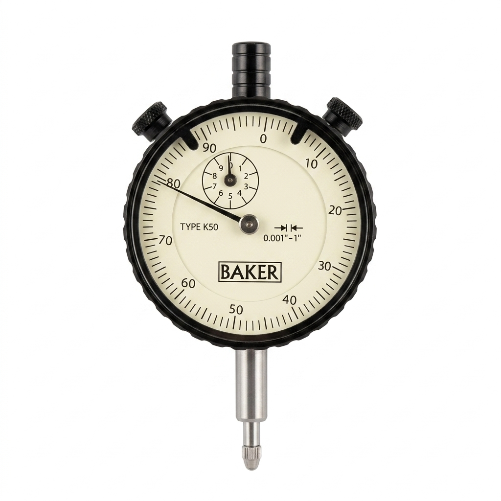 Baker dial indicator on a white background