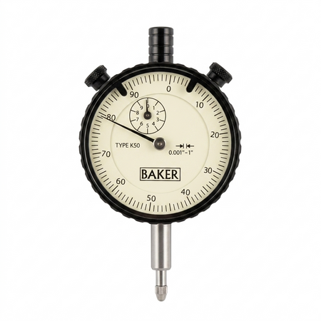Baker dial indicator on a white background