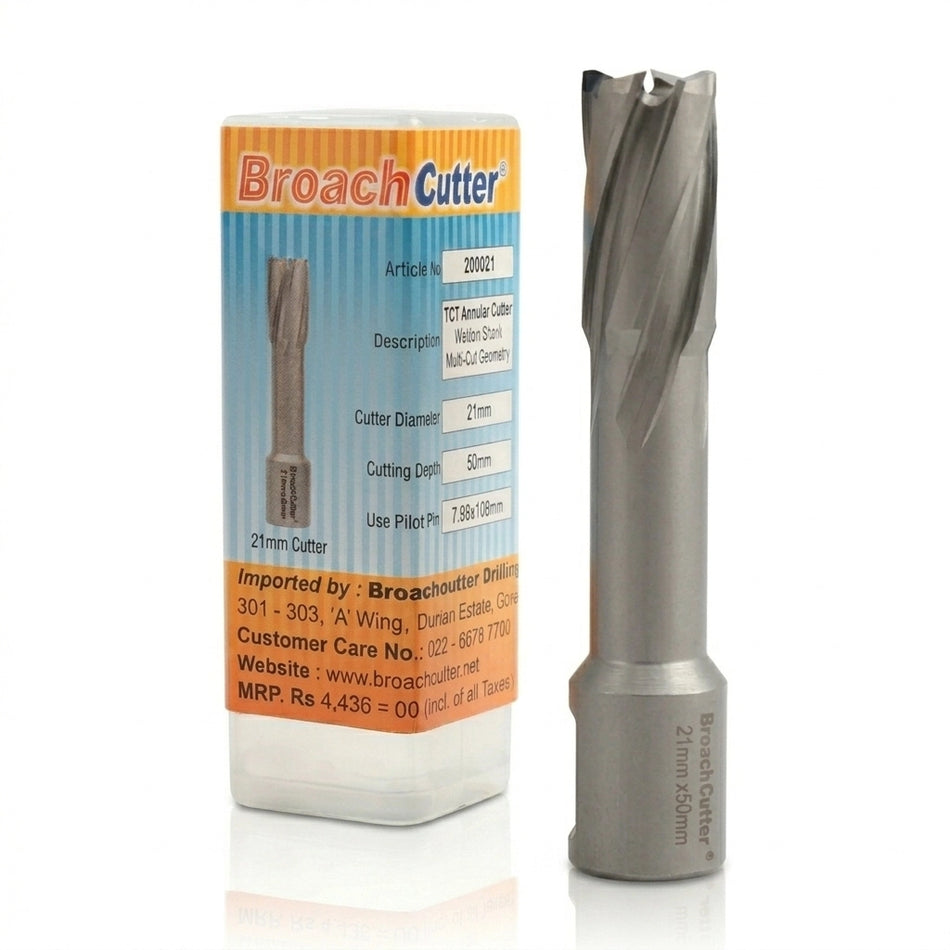 Broach Cutter with packaging on a white background