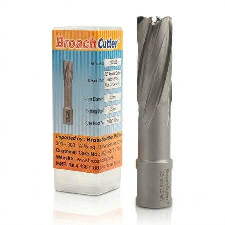 Broach Cutter with packaging on a white background