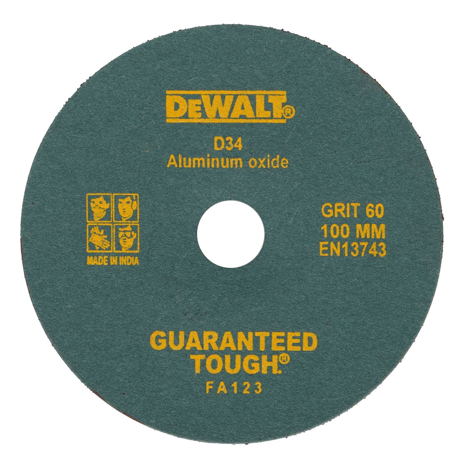 Dewalt ALO Fiber Disc G60 100 X 16 D34-IN