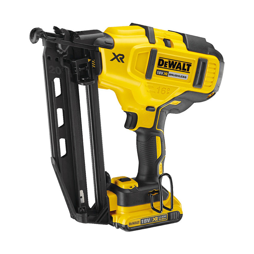 Dewalt 18V XR 16Ga Finish Nailer 2.0Ah 32mm-63mm Brad Nails DCN660D2-QW