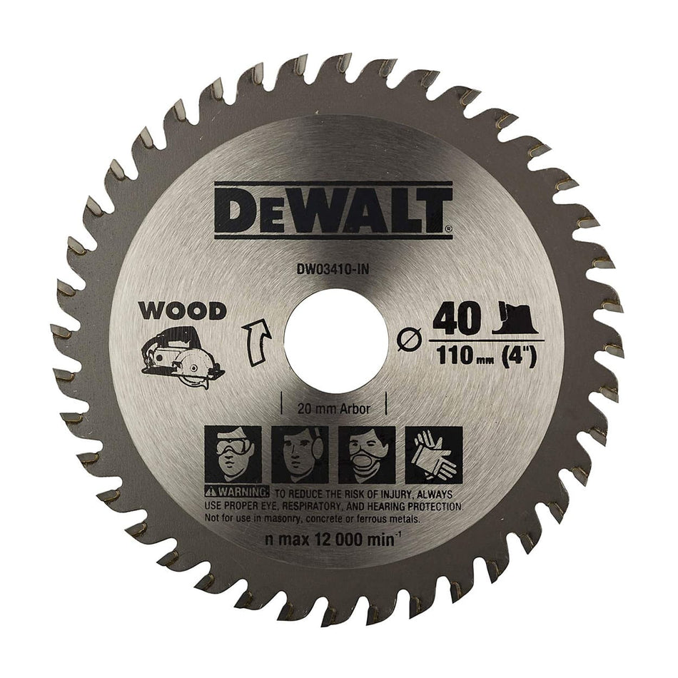 Dewalt 110mm 40T TCT Saw Blade DW03410-IN