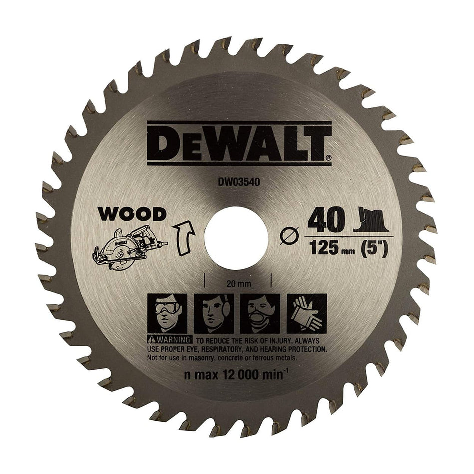 Dewalt 125mm 40T TCT Saw Blade DW03540-IN