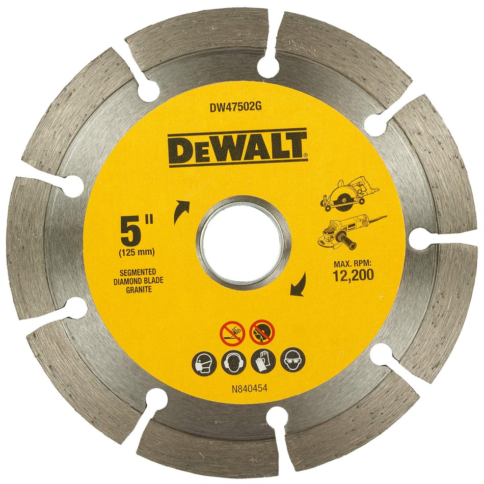 Dewalt 5" - 125mm x 22.23 Continuous Marble Cutting Blade (Pck Of 25) DW47502G-IN