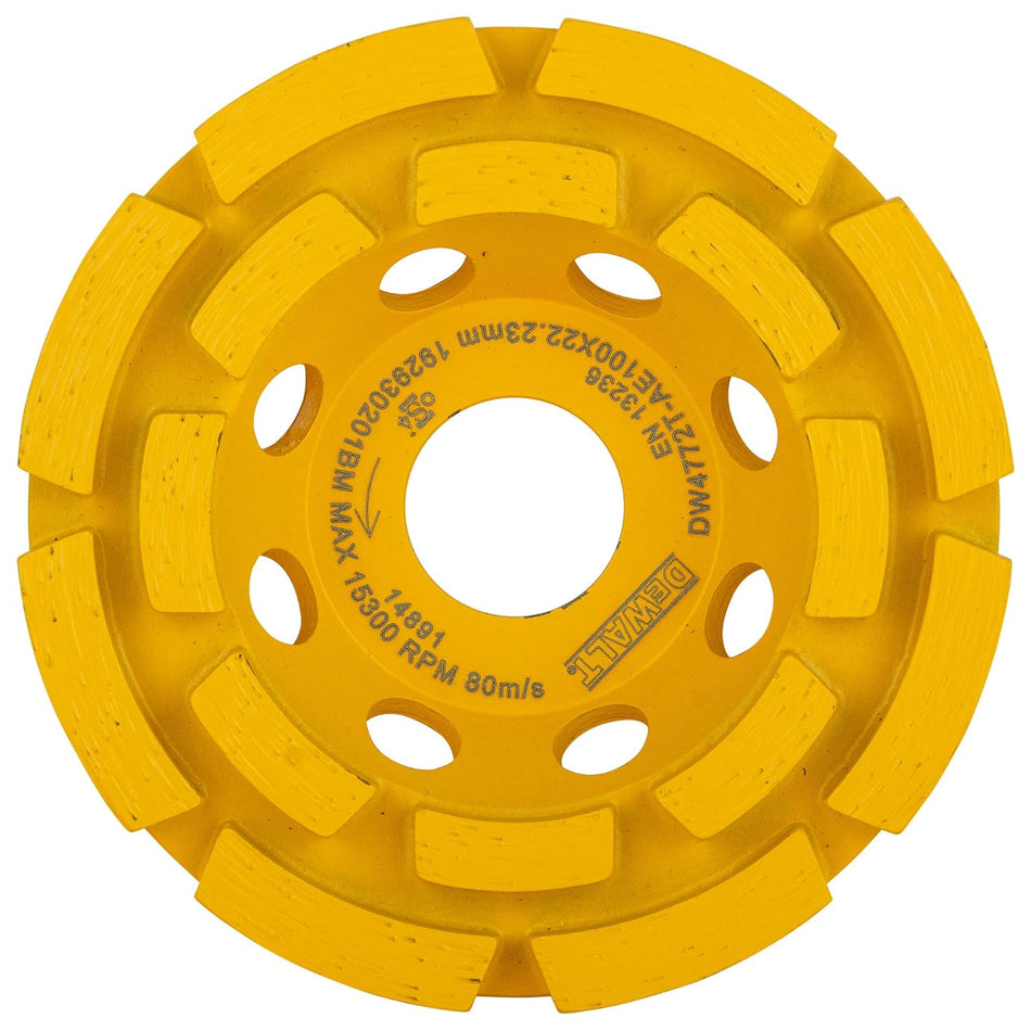 Dewalt 100mm double row diamond cup wheel DW4772T-AE
