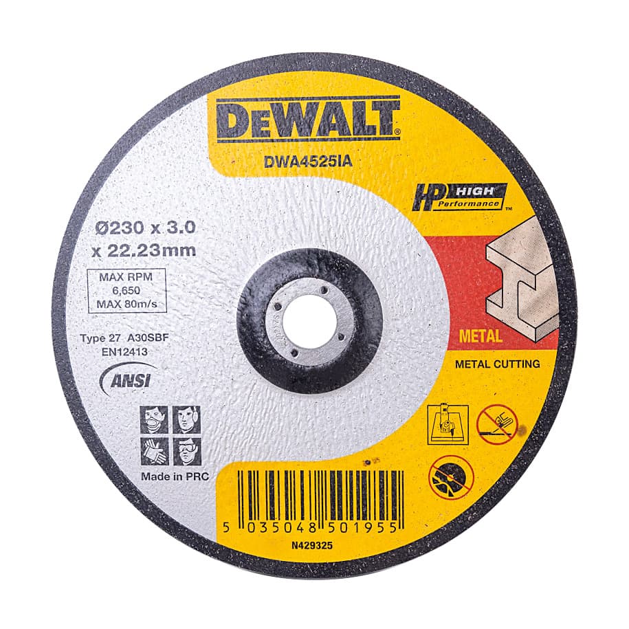 Dewalt 230 x 3 x 22 metal cutting wheel t27 DWA4525IA-AE