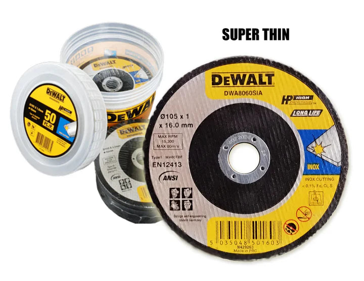 Dewalt 105 mm X 1.0 mm Cutoff Wheel Imported CD Box of 50 DWA8060B50