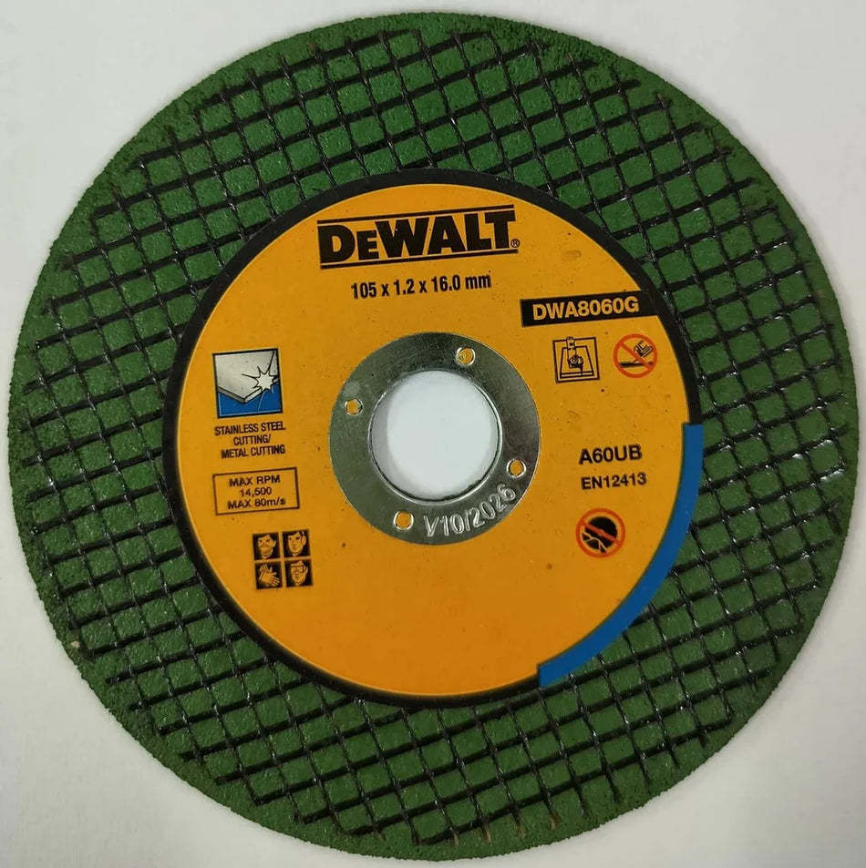 Dewalt 105 mm X 1.2 mm Green Cutoff Wheel for SS/ MS DWA8060G-IN