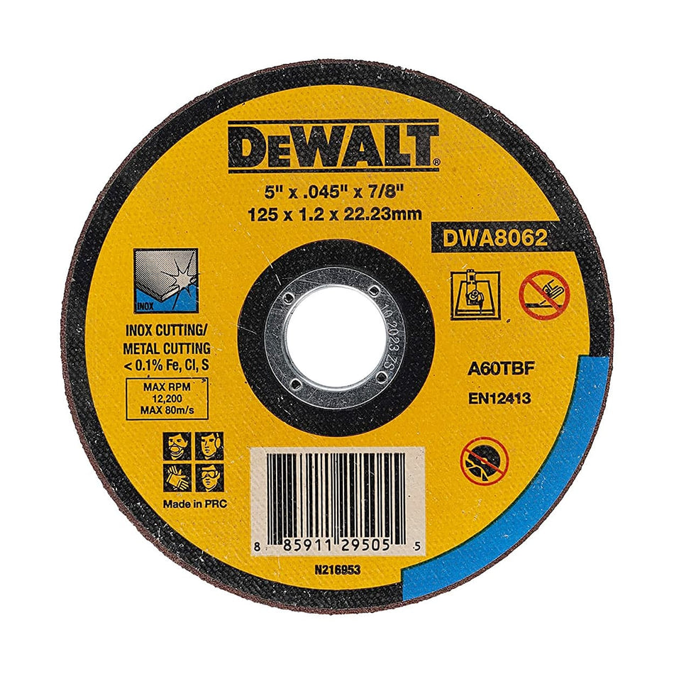 Dewalt 125 mm X 1.2 mm Cutoff Wheel DWA8062-IN