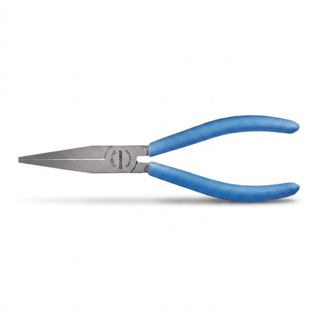 Pair of pliers with blue handles on a white background