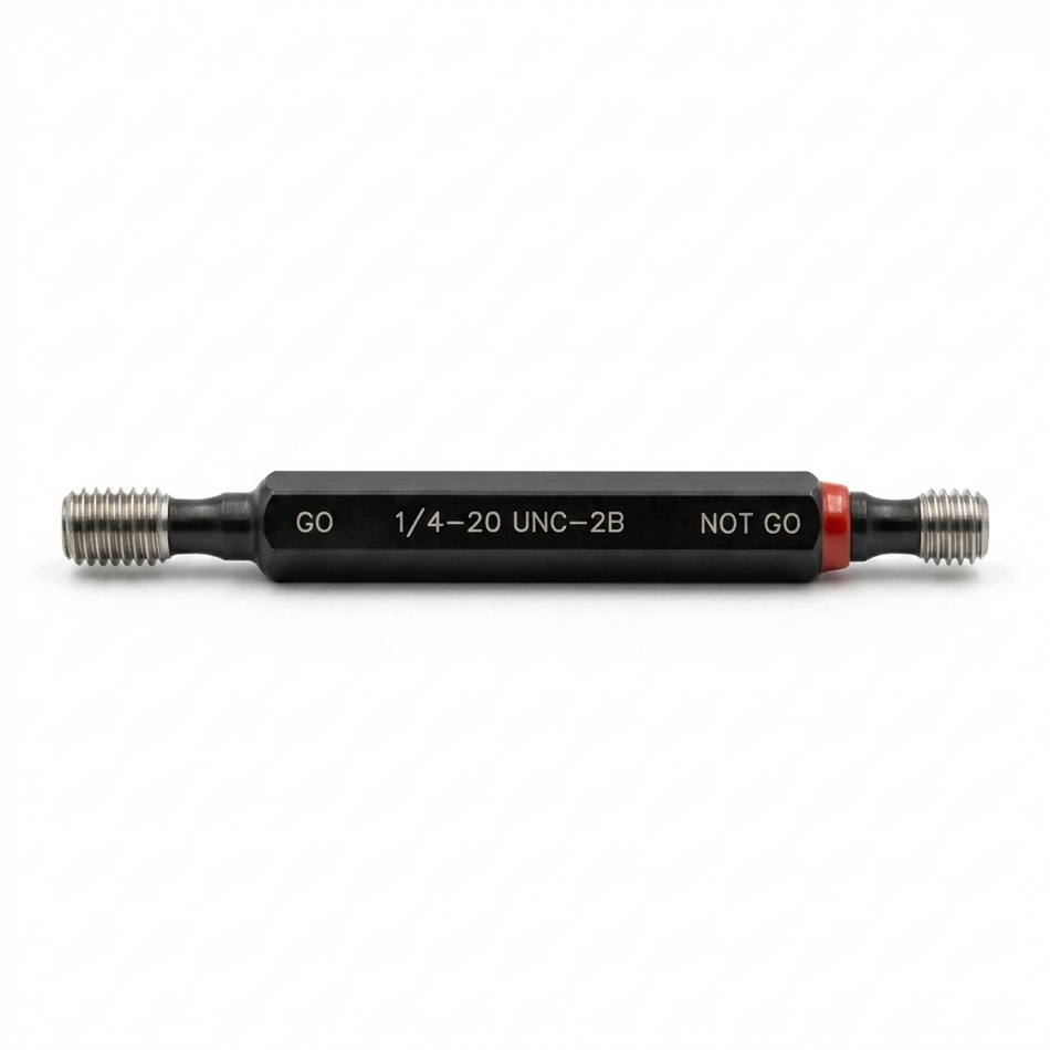 Baker 1/4" UNC TPI 20 Unified Go and No-Go Thread Plug Gauge