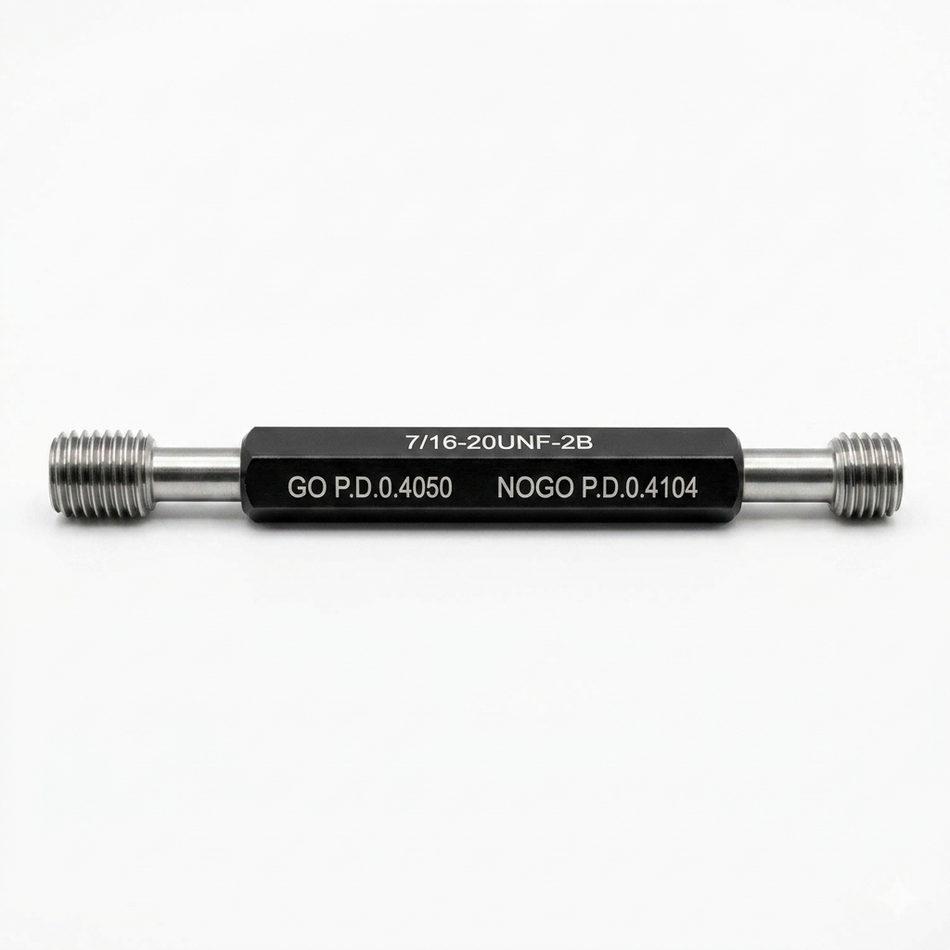 Baker 7/16" UNF TPI 20 Unified Go and No-Go Thread Plug Gauge