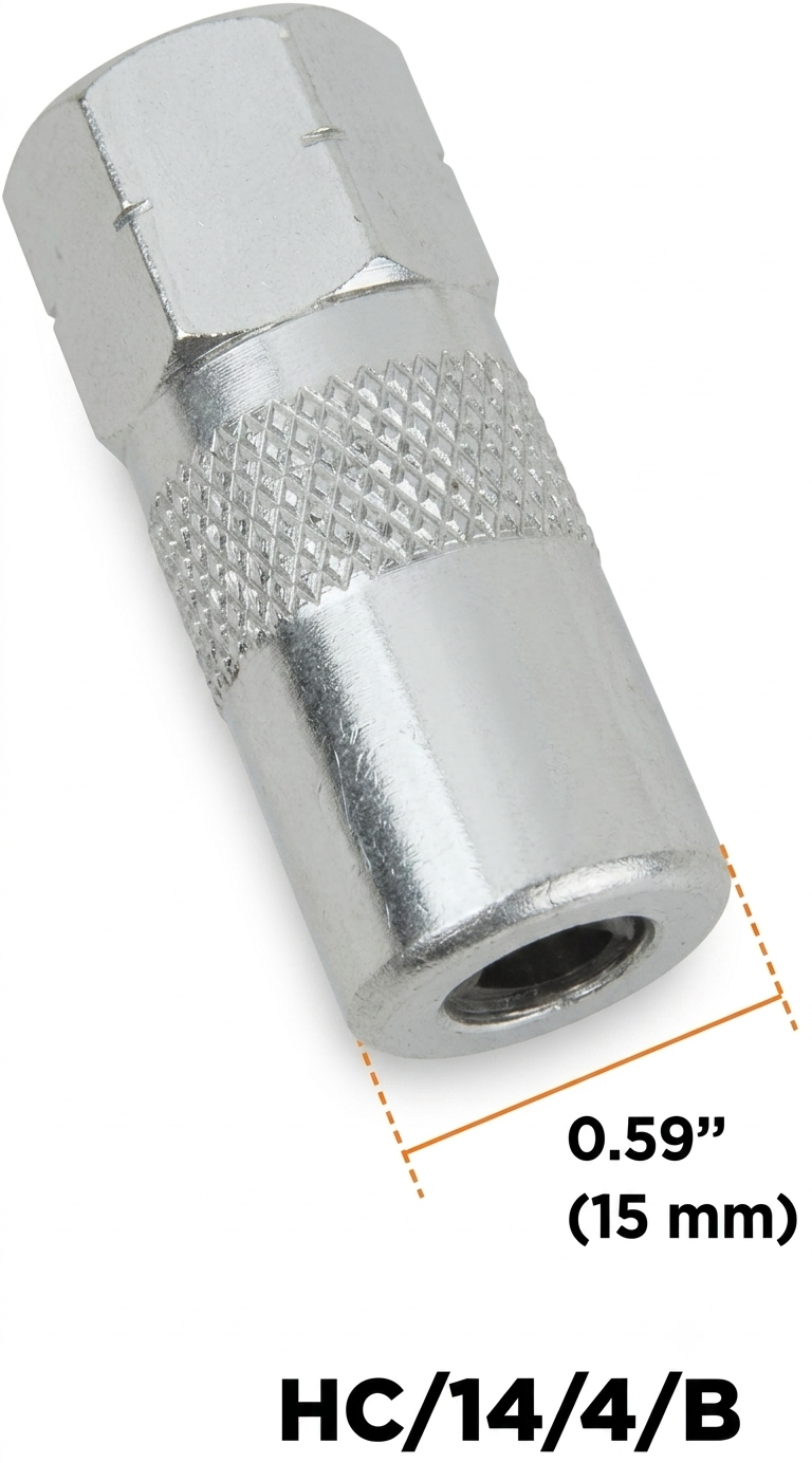 GROZ 1/8" BSPT 4 Jaw Professional Hydraulic Coupler, HC/14/4/B