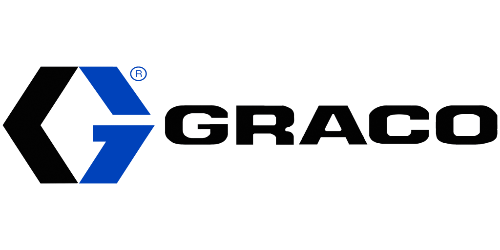 Graco logo with black and blue design on a white background