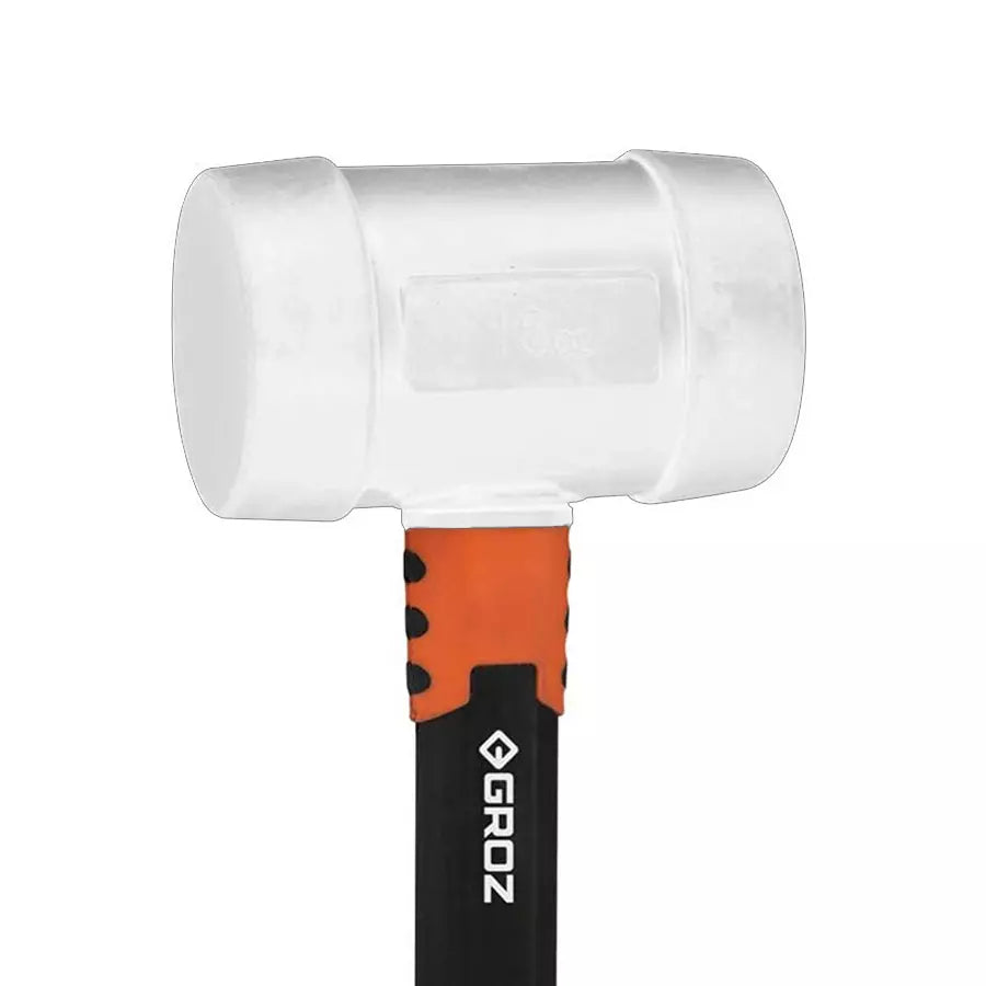 GROZ MLTR/20W/FG 350 mm Rubber Hammer with Fiber Glass Handle, White