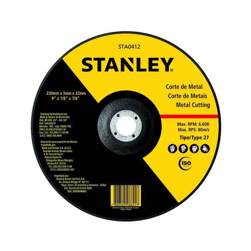 STANLEY - 5 Inch T27 Metal Grinding Wheel -STA4502A-IN