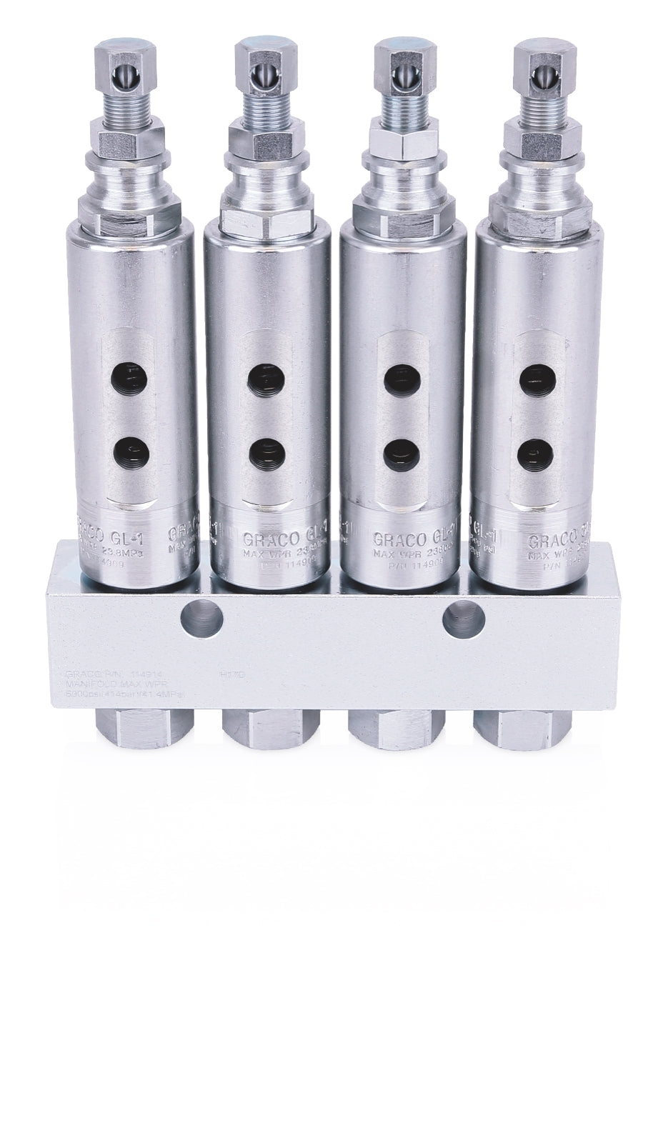 Graco GL-1™ Grease Injectors – 4 Injectors and Manifold, 114904