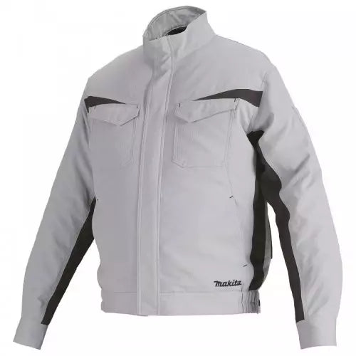 MAKITA-DFJ213AXL-Cordless Fan Jacket 100% Polyester White & Black Size XL