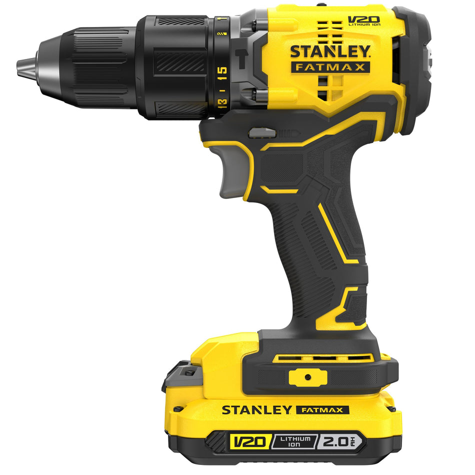 Stanley -SBD715D2K-B1 -20V Brushless Hammer Drill Kit in Crystal Box