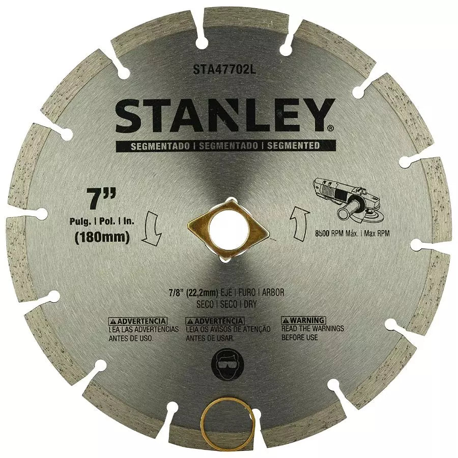 STANLEY - 17.78 cm  Segmented Diamond Cutting Bladefor Concrete and Masonary - STA47702L-IN