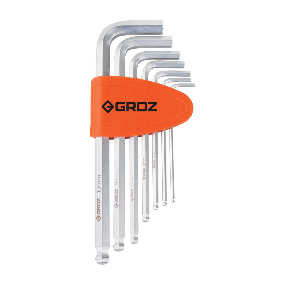 GROZ 7 pcs Hexagon Key Set, ALN/HX-BL/7L/GRZ