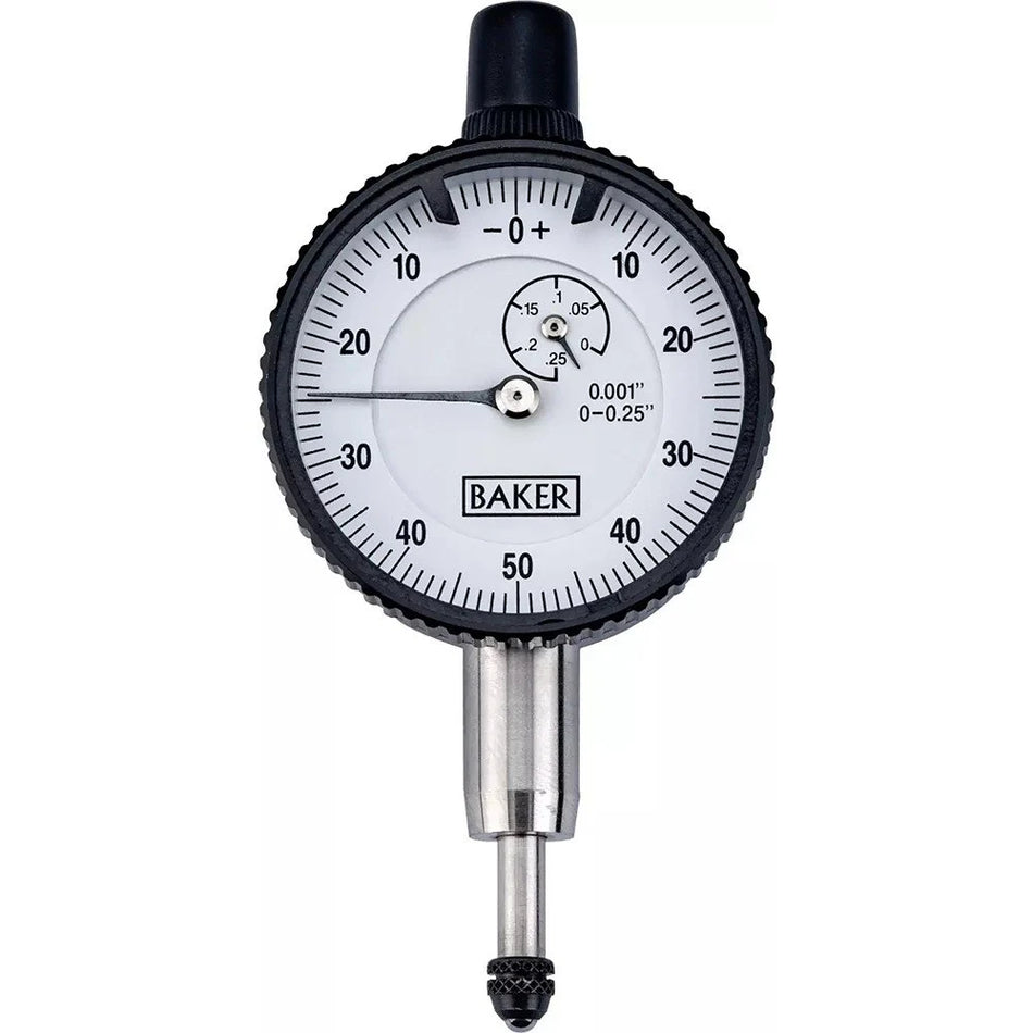 Baker K41 Plunger Type Dial Gauge, Reading 0.001", Range 0.25", Graduation 0-50-0